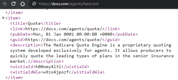 Hugo Section XML Output